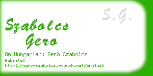 szabolcs gero business card